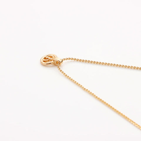 Christian Dior Logo round Necklace gold WS11030