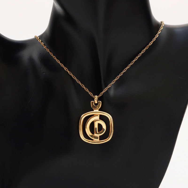 クリスチャンディオール Christian Dior CDロゴ ネックレス ゴールド