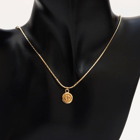 Christian Dior CD Logo Round Collier Gold WS11037