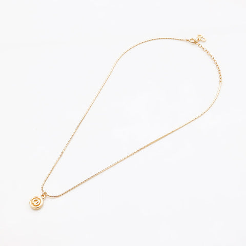 Christian Dior CD Logo Round Collier Gold WS11037