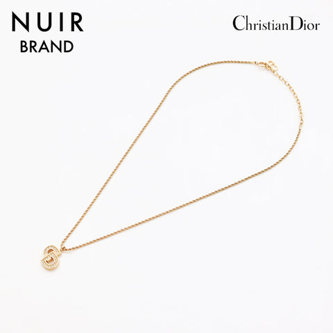 クリスチャンディオール Christian Dior CDロゴ ネックレス ゴールド WS11038