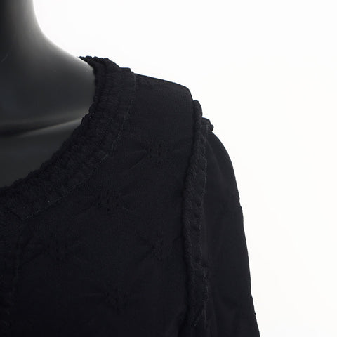 Chanel Coco Mark Button Taille: 34 Cardigan noir WS11039