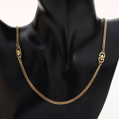 Christian Dior CD Logo Chain Collier Gold WS11048