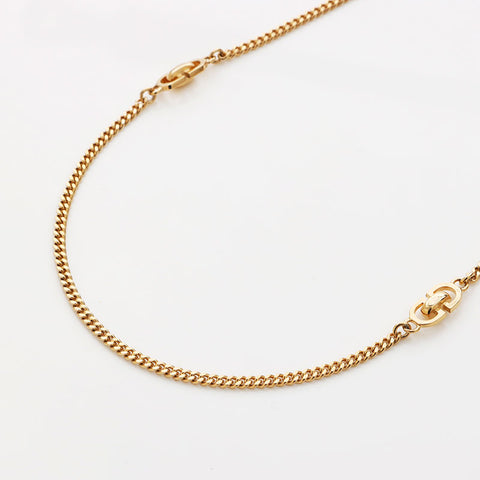 Christian Dior CD Logo Chain Collier Gold WS11048