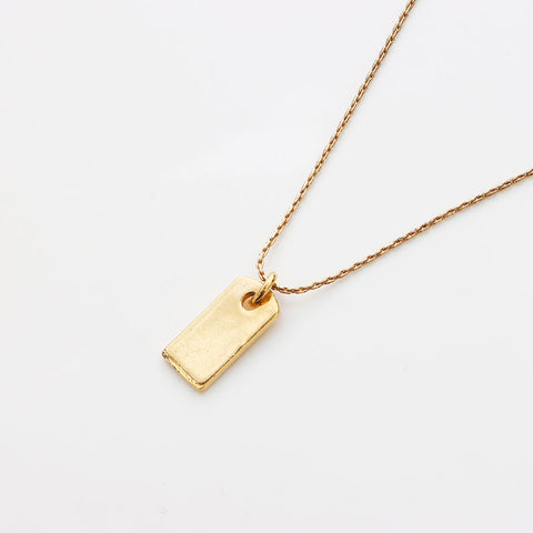 Christian Dior Logo Plate Collier Gold WS11052