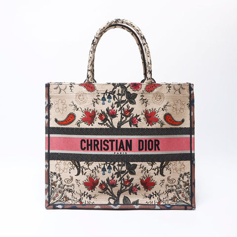 クリスチャンディオール Christian Dior 2022 ジョルダン ボタニック キャンバス ブックトート Lサイズ ラージ トートバッグ ベージュ WS11064