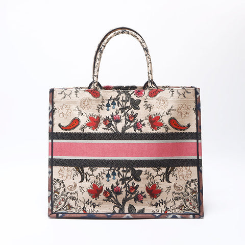 克里斯蒂安·迪奥（Christian Dior）2022乔丹植物画布书手提袋l尺寸大手提袋米色WS11064