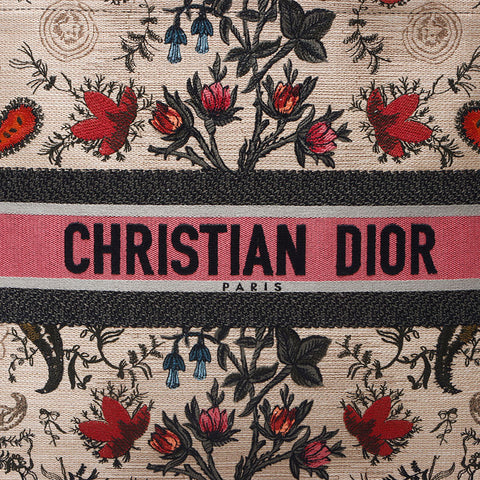 クリスチャンディオール Christian Dior 2022 ジョルダン ボタニック キャンバス ブックトート Lサイズ ラージ トートバッグ ベージュ WS11064