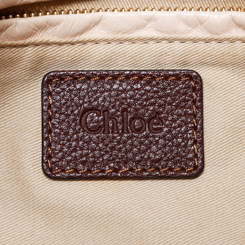 Chloe Paraty 2way皮革肩带棕色WS11067