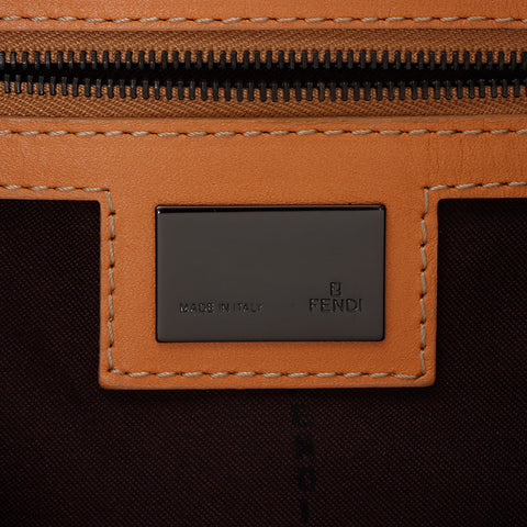 Fendi Zucchino Mamma Bagget帆布迷你肩袋棕色WS11068