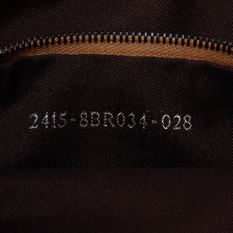 Fendi Zucchino Mamma Bagget帆布迷你肩袋棕色WS11068