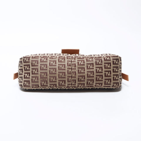 Fendi Zucchino Mamma Bagget帆布迷你肩袋棕色WS11068