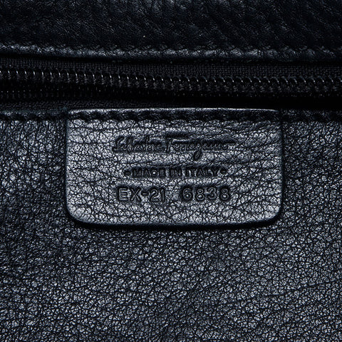 Salvatore Ferragamo Gancini Boa Mouton肩带黑色WS11071