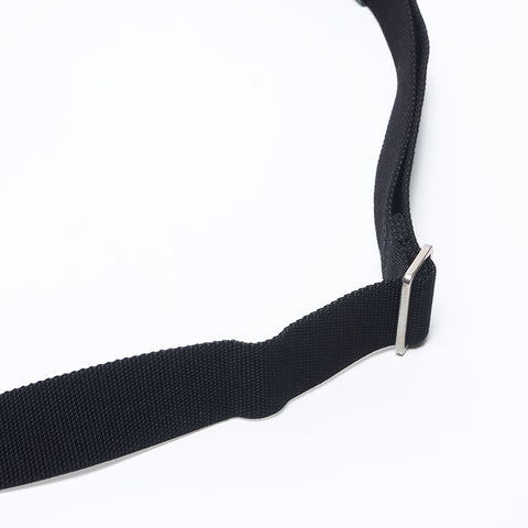 Yves Saint Laurent Yves Saint Laurent徽标画布银五金腰包肩袋黑色WS11073