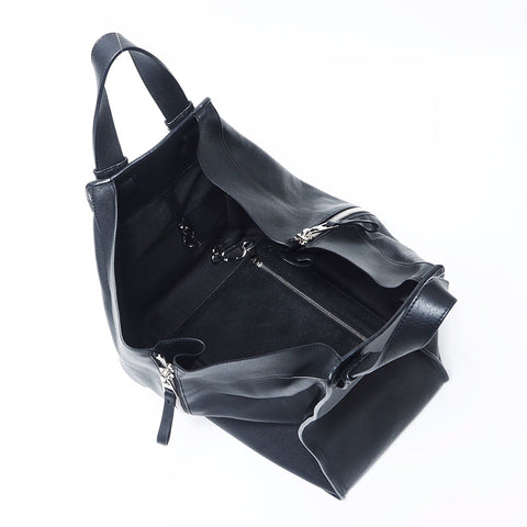Loewe Hängematte Leder mittelschwere Handtasche Schwarz WS11084 – NUIR VINTAGE