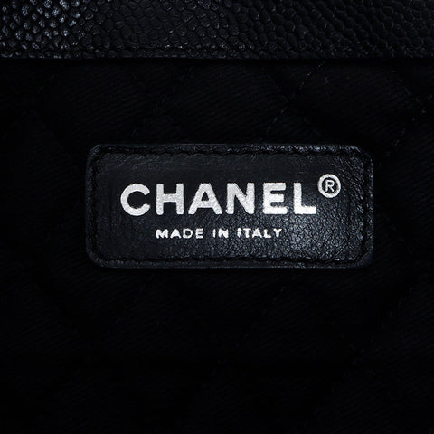 シャネル CHANEL 11番台 ココ トラベル PVC ポーチ付き トートバッグ ブラック WS11088