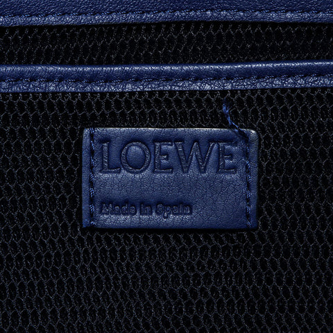 Loewe拼图吊带皮革腰包蓝色WS11090
