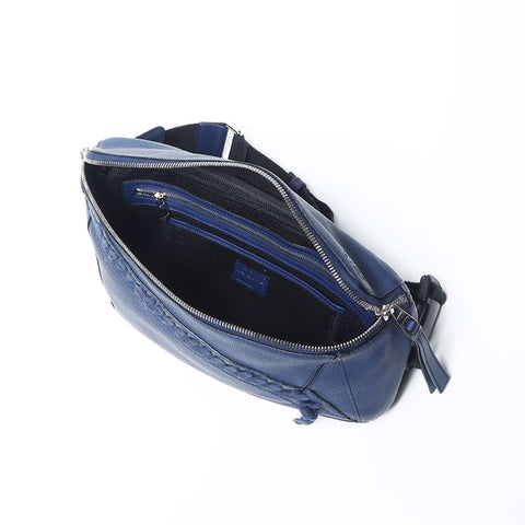 Loewe拼图吊带皮革腰包蓝色WS11090