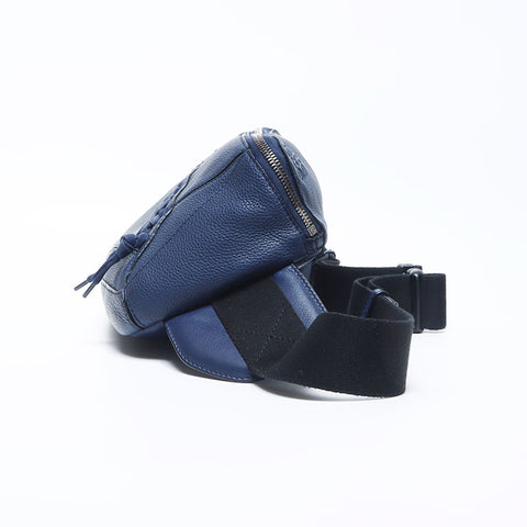 Loewe拼图吊带皮革腰包蓝色WS11090