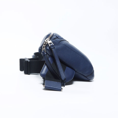 Loewe拼图吊带皮革腰包蓝色WS11090