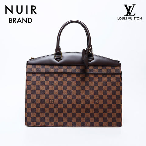 LOUIS VUITTON Damier PVC Ebene Riviera Handbag Brown WS11095