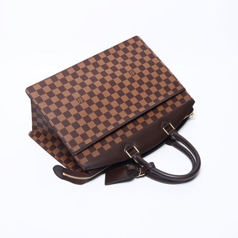 路易威登（Louis Vuitton）Damier PVC Ebene Riviera手提包棕色WS11095