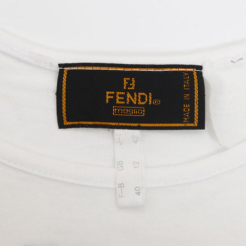 Fendi Fendi尺寸：40徽标棉花垫顶白色WS11107