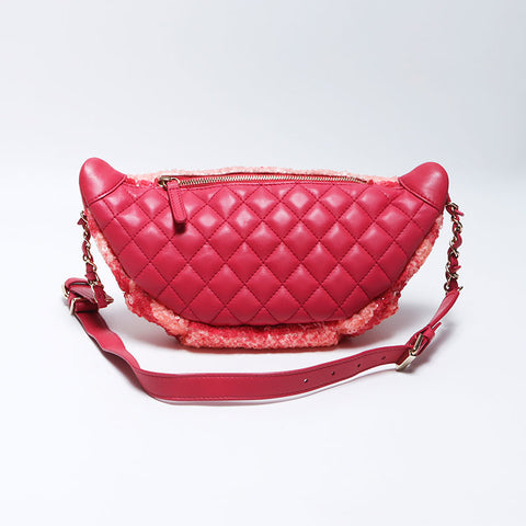 CHANEL No. 27 Lambskin Sequin Body Bag 2018s Waist bag pink WS11113