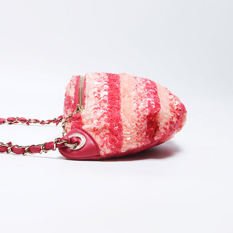 CHANEL No. 27 Lambskin Sequin Body Bag 2018s Waist bag pink WS11113