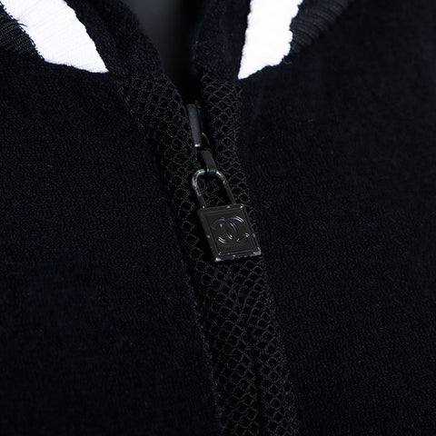 Chanel Sports Line Coco Mark Logo Track Jacket Size:38 Hoodie Black WS11117