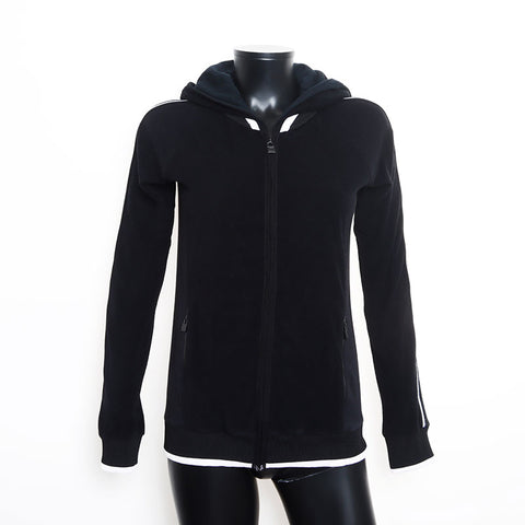 Chanel Sports Line Coco Mark Logo Track Jacket Size:38 Hoodie Black WS11117