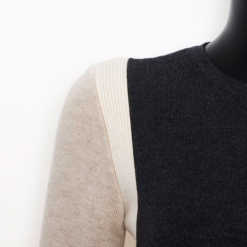 Chanel Wool Track Jacket Zip Up 00A Size:36 Knit Gray Beige WS11119