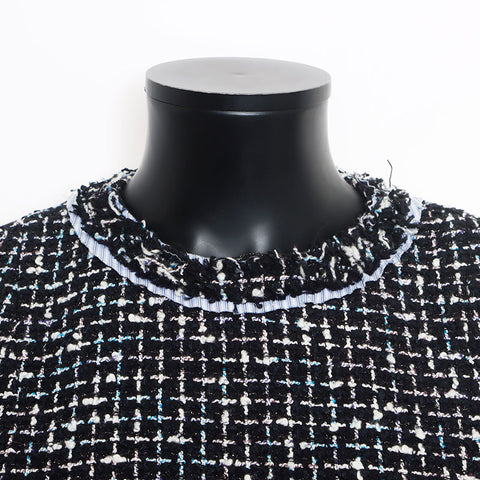 Christian Dior Tweed A-Line-Kleid schwarz WS11120