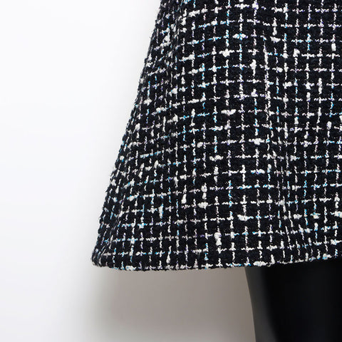 Christian Dior Tweed A-Line-Kleid schwarz WS11120
