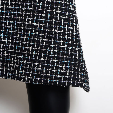 Christian Dior Tweed A-Line-Kleid schwarz WS11120
