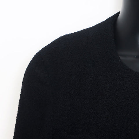Chanel coco mark bouton tweed manteau noir ws11123