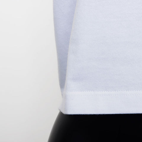 MIU MIU Größe: XS Perlenblume 2021SS Logo Kurzschläfe T-Shirt Weiß WS11124