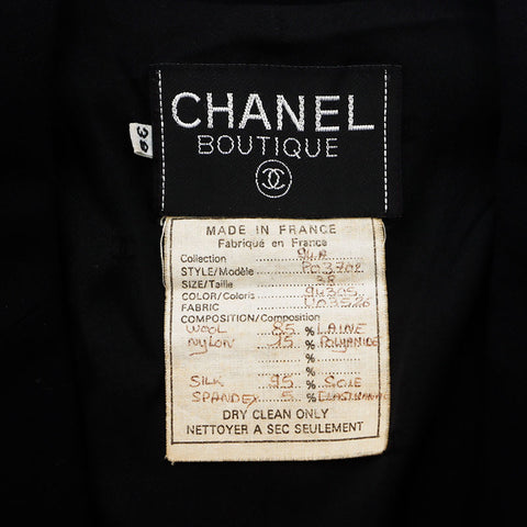 Chanel Chanel Taille: 38 Coco Mark Button 1990 Veste noire WS11128