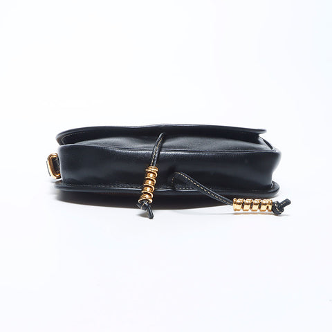 LOEWE Velazquez Leather Shoulder Bag Brown Black WS11141