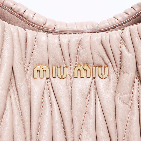 miu miu miu Matterasse桶2Way皮革手提包粉红色WS11146