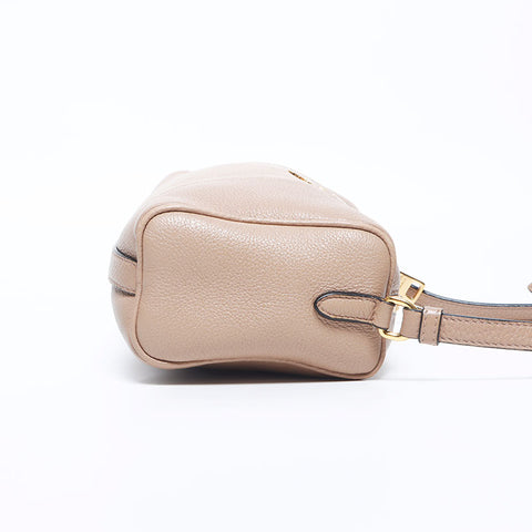 プラダ PRADA レザー ミニ ポシェット ヴィッテロ ショルダーバッグ ベージュ WS11150