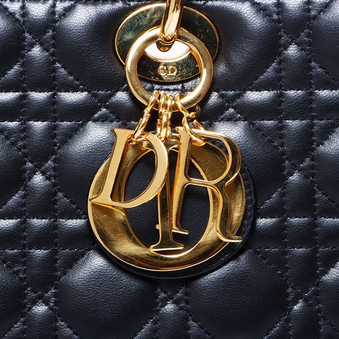 克里斯蒂安·迪奥（Christian Dior）皮革服装女士Dior大型手提包黑色WS11151