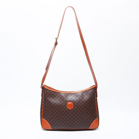 Celine Macadam PVC Trinoff徽标肩带棕色WS11152