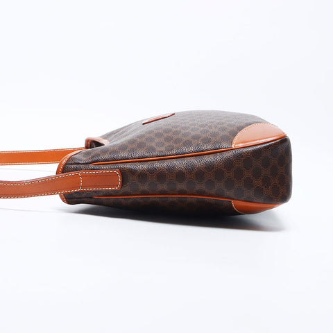 Celine Macadam PVC Trinoff徽标肩带棕色WS11152