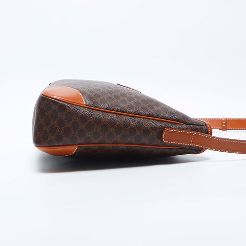 Celine Macadam PVC Trinoff徽标肩带棕色WS11152