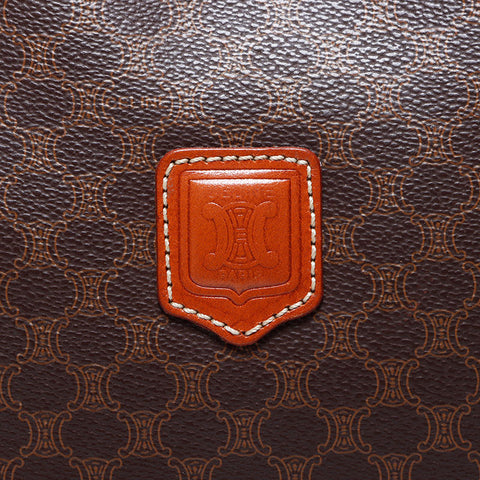 Celine Macadam PVC Trinoff徽标肩带棕色WS11152