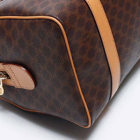 Celine MacAdam PVC Trinoff徽标2Way Bost Bag Brown WS11153