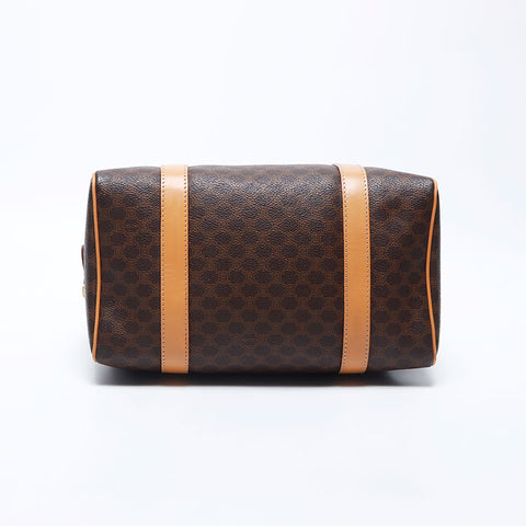 Celine MacAdam PVC Trinoff徽标2Way Bost Bag Brown WS11153