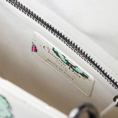 Christian Dior 2024ss Zodiac Constellation Pixel Leather Mini Lady Dior Shoulder Bag white WS11156