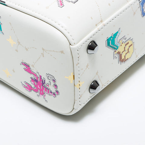 Christian Dior 2024ss Zodiac Constellation Pixel Leather Mini Lady Dior Shoulder Bag white WS11156